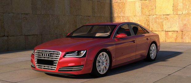 Czerwone Audi