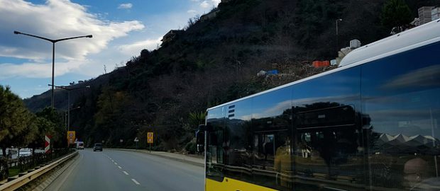autobus na drodze