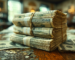 plik banknotów na stole