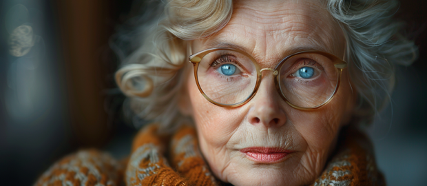 starsza kobieta w okularach